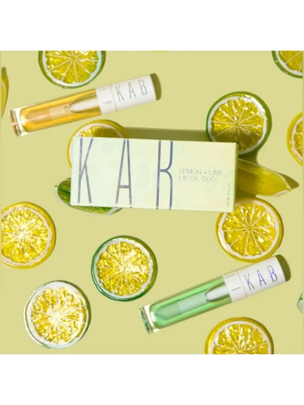 KAB Cosmetics Lemon + Lime Lip Oil Duo